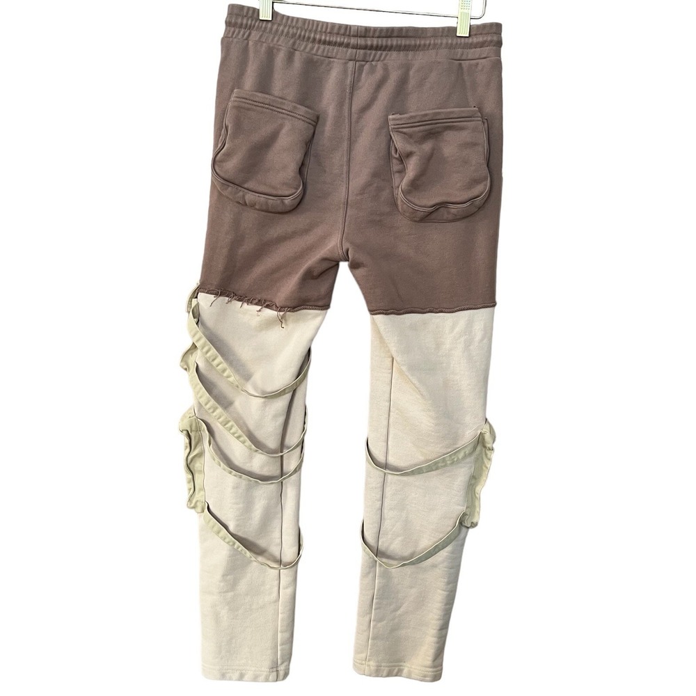 Quarterfinal Cargo Sweatpants RD/4 Mens Medium Beige Tan Pushing Limits Casual - Picture 6 of 15